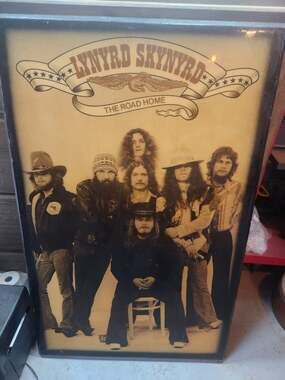 LYNYRD SKYNYRD Rock Band THE ROAD HOME 1977 Genuine Wood Poster Rare Unique HTF